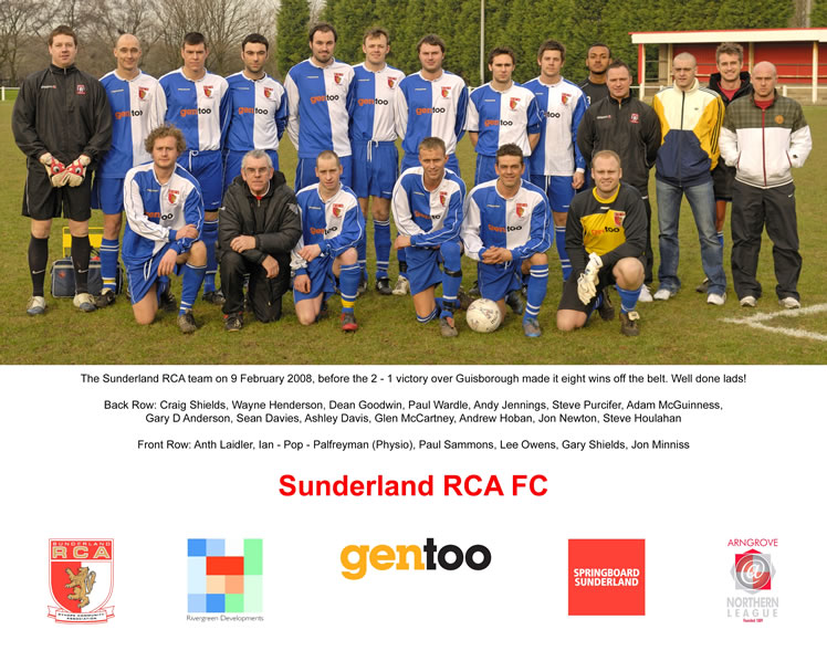 Sunderland RCA first team picture 9 February 2008
